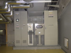 空調機械室制御盤設置完了